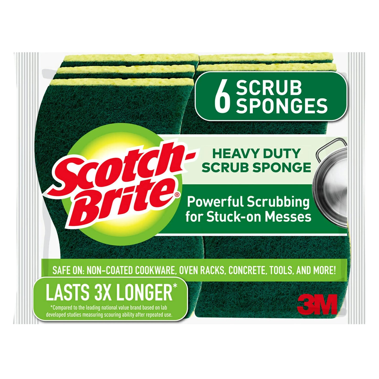 Scotch-Brite Heavy Duty Scrub Sponges Sponges for Cleaning Kitchen and Household Heavy Duty Sponges Safe for Non-Coated Cookware 36 Scrubbing Sponges