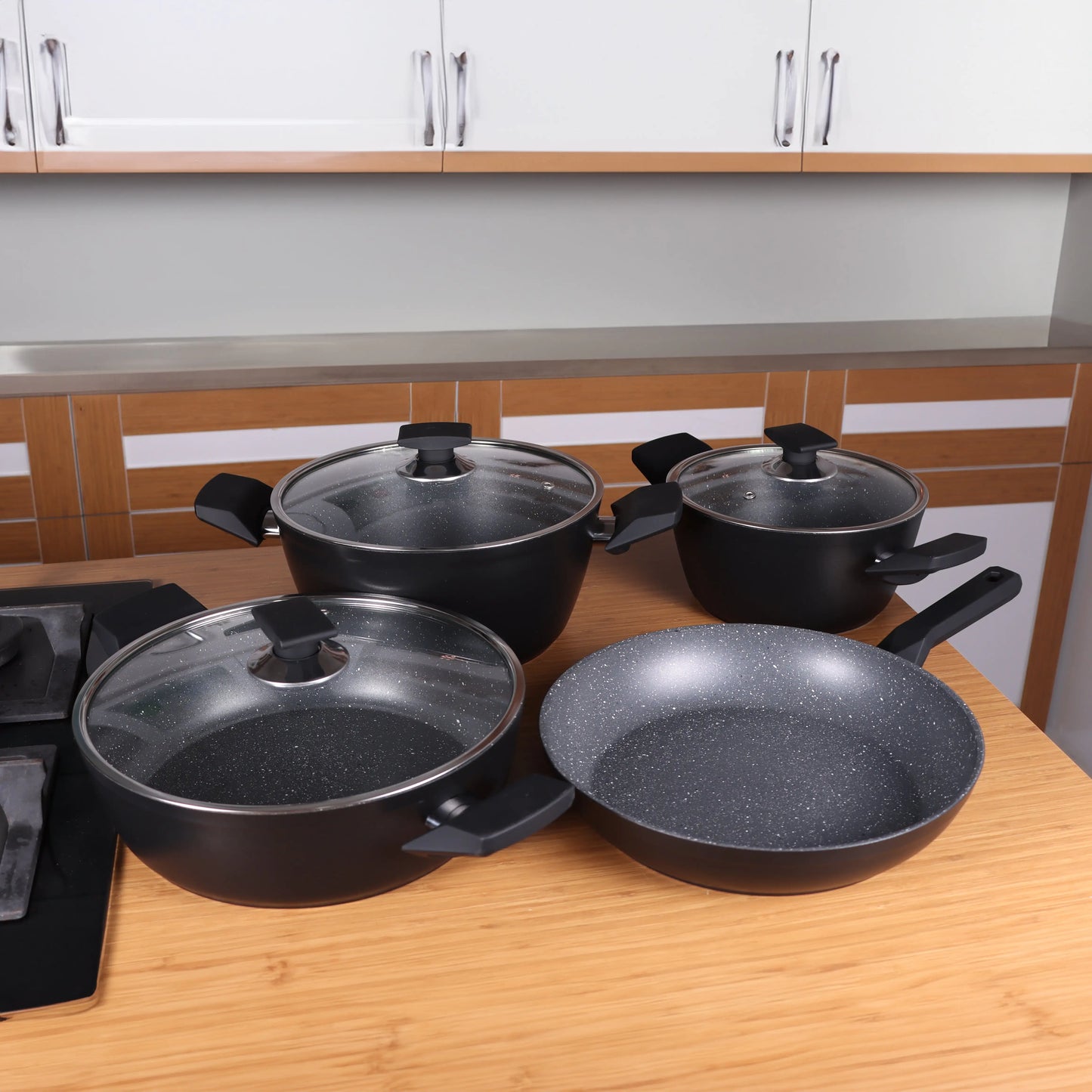 Serenk Excellence 7 Pieces Granite Pots and Pan Set