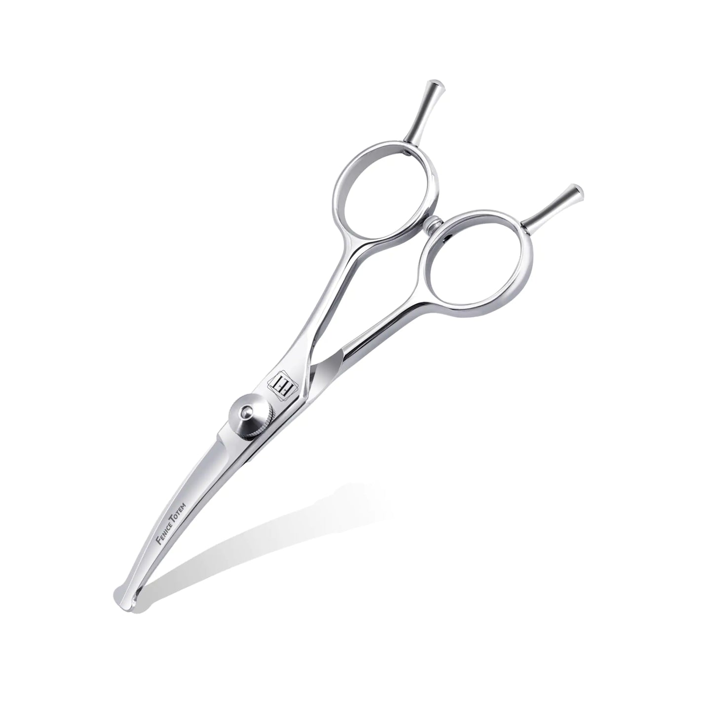 Fenice Totem Dog Grooming Scissors: 4.75" Pet Curved Shears Made Of Advanced Stainless Steel Alloy for Trimming Dogs Cats and Other Pets Face and Paws