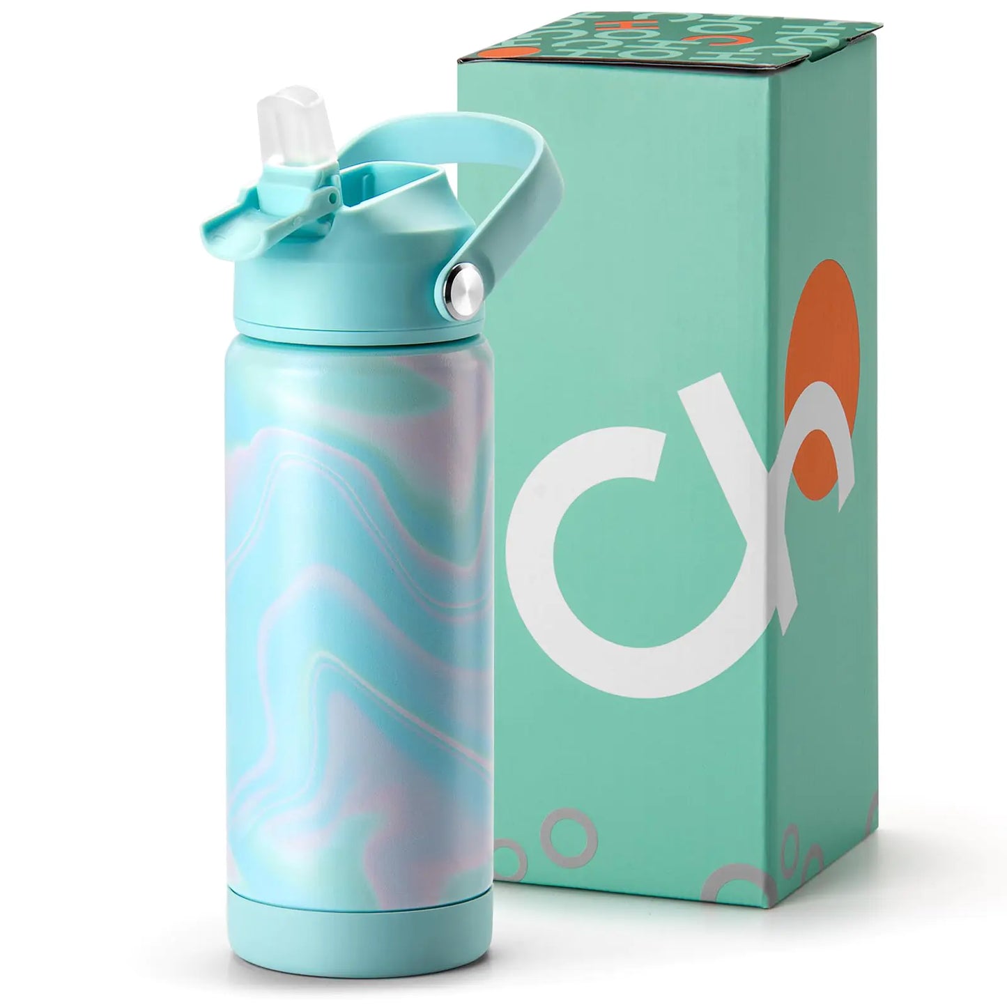 Choco Mocha Kids Water Bottle For School Kids Insulated Water Bottle Stainless Steel Girls Water Bottle 18OzTeal